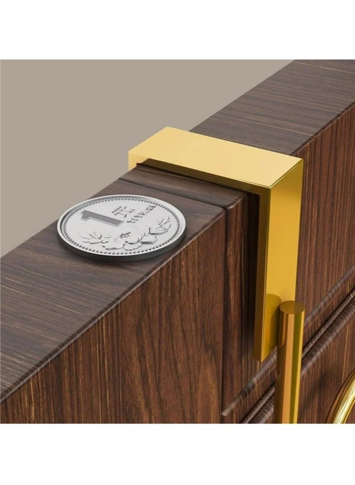 Arabest Over the Door Hook 7 Hook Coat Rack, Metal Towel Hanger, Bathroom Door Hooks, Clothes Hanger, Hat Organizer, and Belt Holder, Gold - Image 2